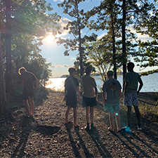 friends watching the sunset
